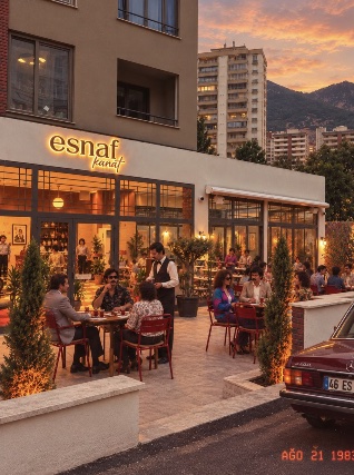 Akşam, Esnaf Kanat'ın önü ve bahçesi